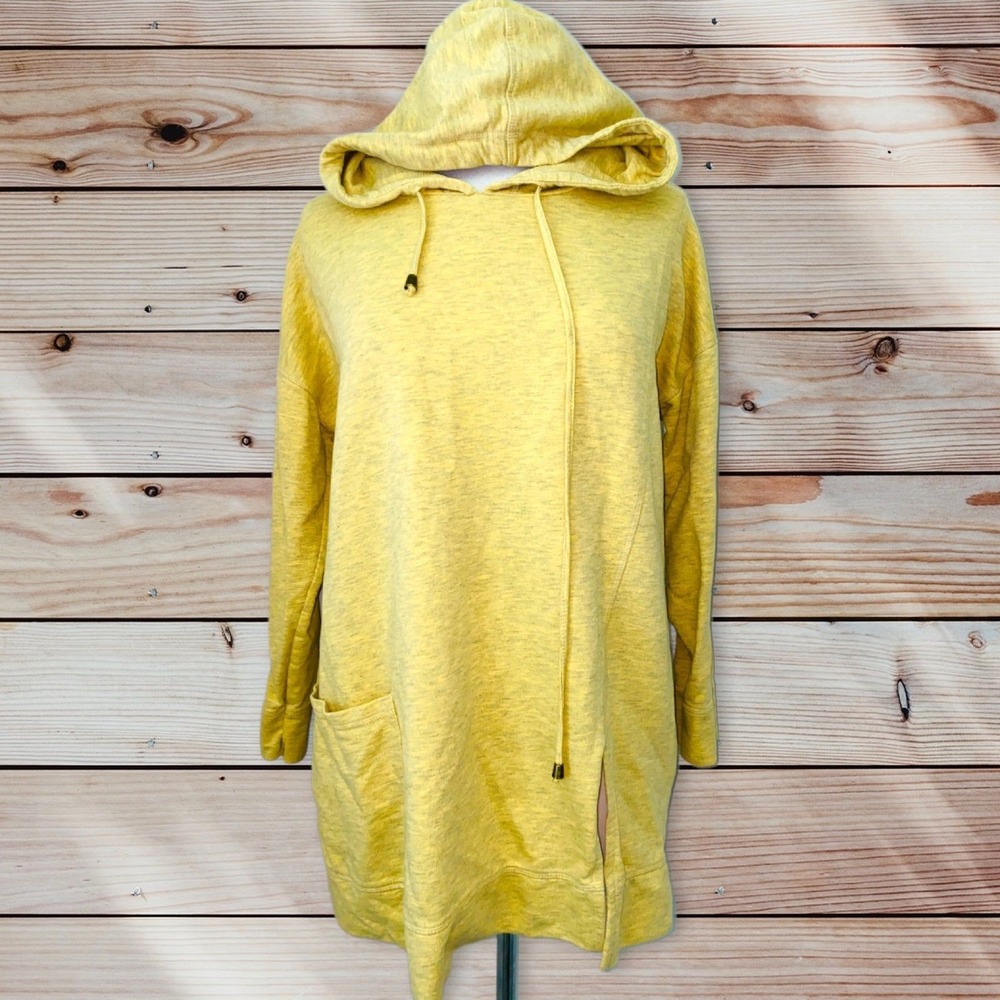 K1 Soft Surroundings hoodie sweatshirt tunic top women's Yellow Medium